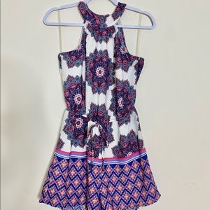 BeBop floral choker-neck romper